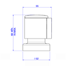 Acabamento para Registro de Gaveta e Pressão até 1" Spot Cromado Deca 4900.C43.PQ