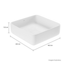 Cuba de Apoio Deca Quadrada 40cm Slim Branco Deca L.11040.17