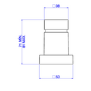 Acabamento Registro de Gaveta até 1 Cubo Deca Gold Matte 4900.GL86.PQ.MT