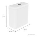 Caixa Acoplada com Acionamento Duo Carrara / Nuova Branco / Cromado Deca CD.11F.17